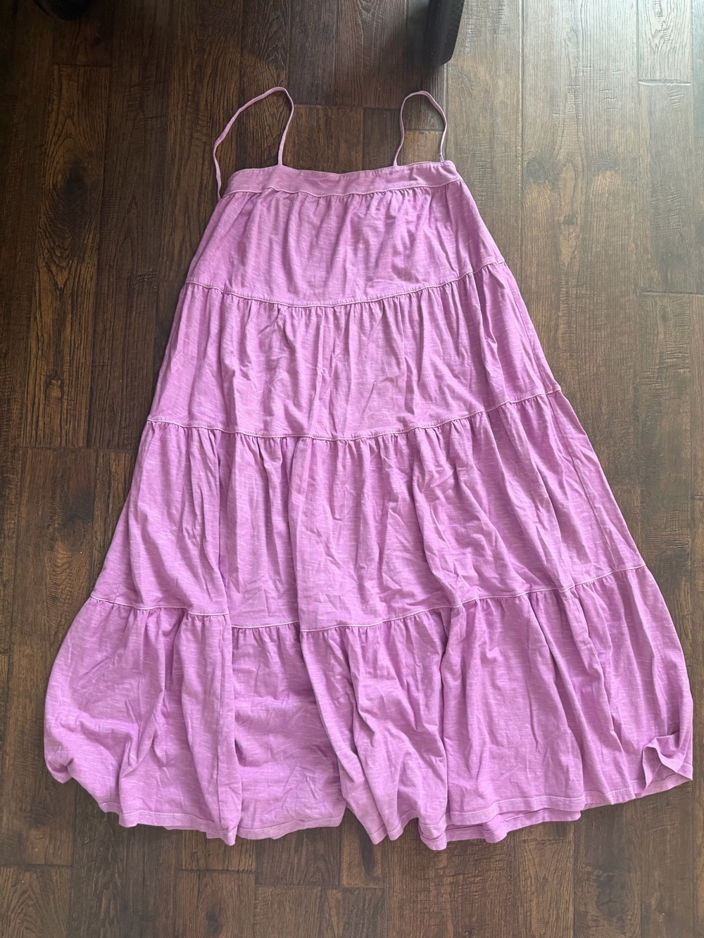American Eagle Outfitters Lilac Tiered Maxi Dress with Spaghetti Straps